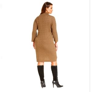 Sz XL Calvin Klien - Sleeve Side Leather Buckle Detail Sweater Dress